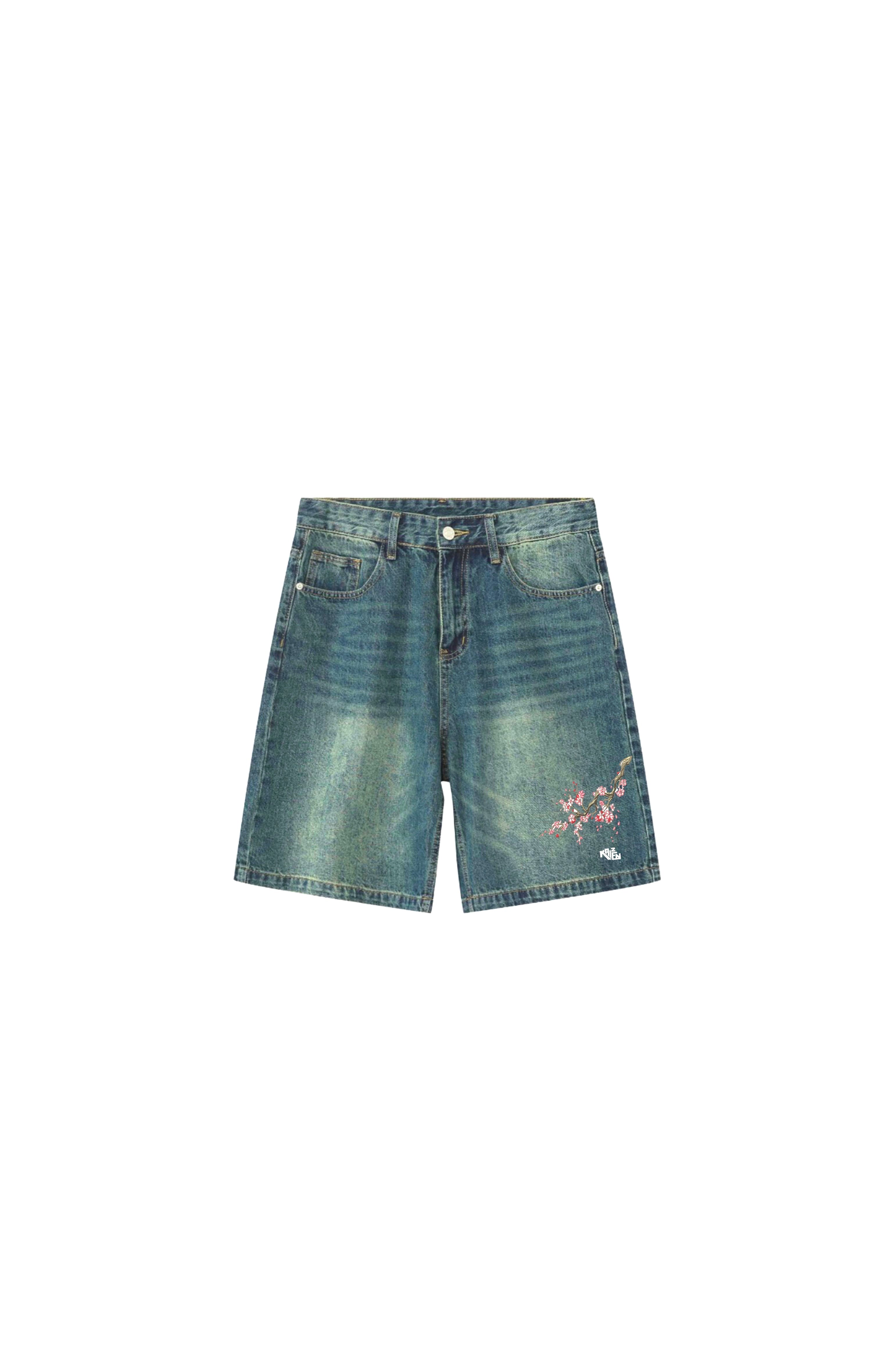 Blossom Jorts Blue